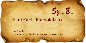 Szeifert Barnabás névjegykártya