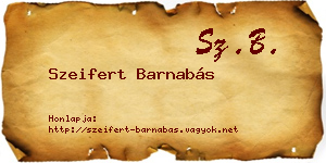 Szeifert Barnabás névjegykártya